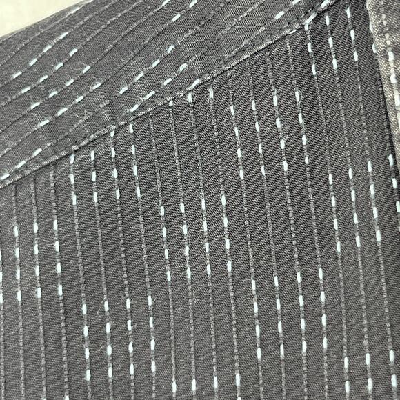 HUGO BOSS Shirt M Ronny Check Textured Slim Fit Long Sleeve Cotton Black - Picture 9 of 15